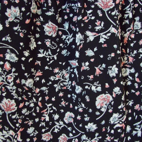 Anthropologie Maeve Floral Crochet Lace Halter Blouse Top Black Size Medium - Picture 11 of 16